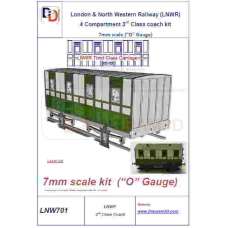 LNWR 4 compartment third class coach